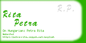 rita petra business card